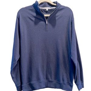 Peter Millar Men’s half zip long sleeve top color blue gray lightweight Medium